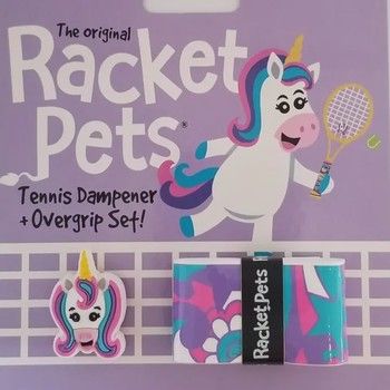 Racket Pets Tennis Dampener and Overgrip Set