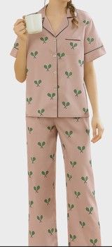 Runway Athletics Tennis Forever Satin PJ Pant Set