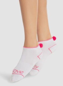 Lucky in Love Pom Low Socks Multi-Color