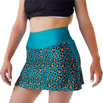 Women's Faye+Florie Martina Holly Teal Leopard Skirt