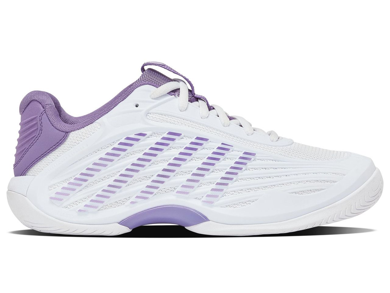 Women's K-Swiss Hypercourt Express 3 2026, Color: White/Purple Haze/Lunar Rock, Size: 7