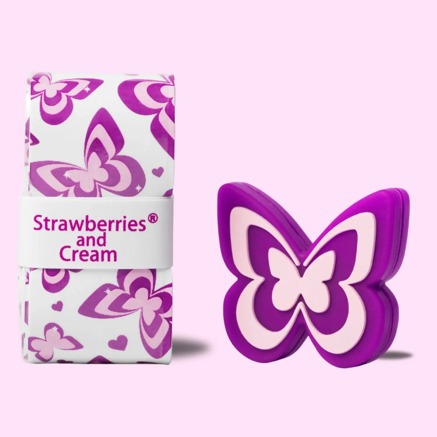 Strawberries &amp; Cream Becoming Collection Tennis Overgrip &amp; Dampner Set, Color: Sugar Plum