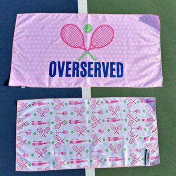 Born to Rally Over Served Tennis Double-Sided Microfiber Athletic Towel