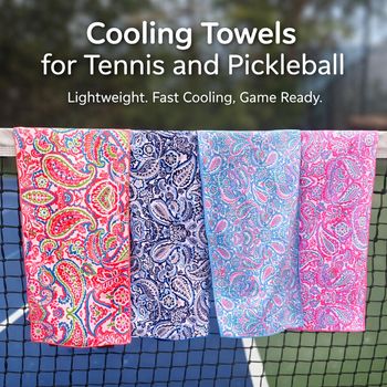 Born to Rally Instant Cooling Reusable Sports Towel with UPF 50