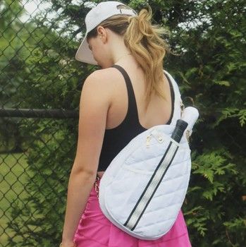 Lemonbella Quilted Pickleball Sling Crossbody Bag
