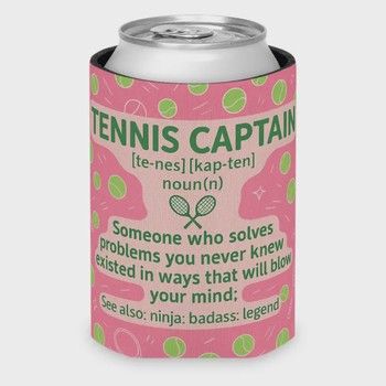 Born to Rally Tennis Captain Can Holder