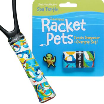 Sea Turtle Tennis Overgrip Tape and Matching Shock Absorber
