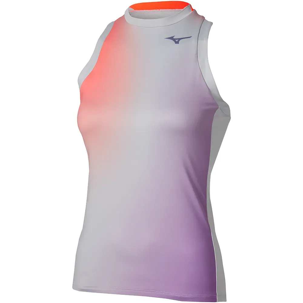 Women's Mizuno Tennis Tank, Color: Cloudscape - 7N7N, Size: S