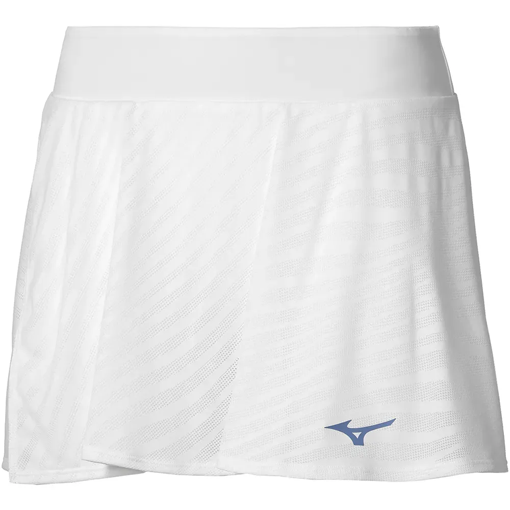 Women's Mizuno Tennis Skirt, Color: White - 0000, Size: S