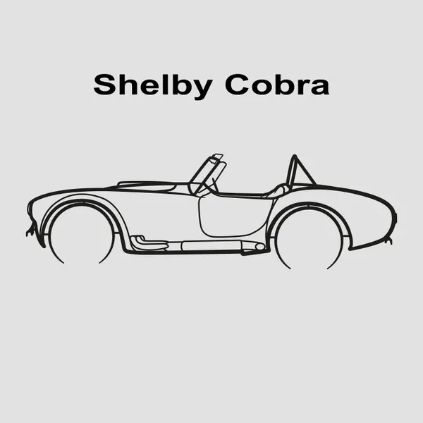 Metal Wall Art Shelby Cobra