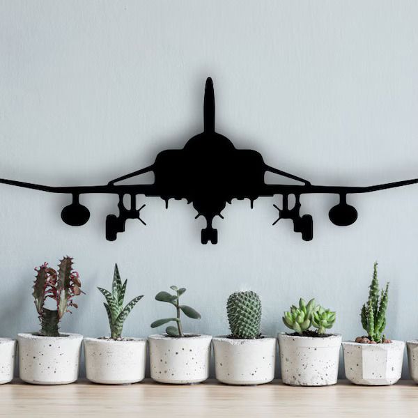 Metal Wall Art Landing plane