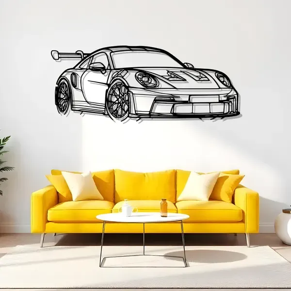 Metal Wall Art 911 GT3 RS Side