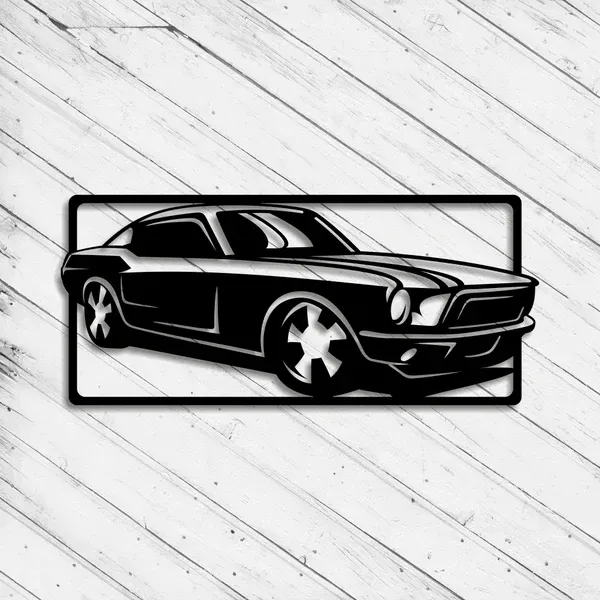 Metal Wall Art Mustang