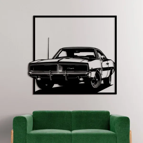 Metal Wall Art Dodge Charger