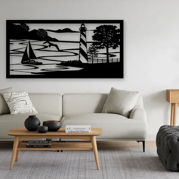 Metal Wall Art Light house