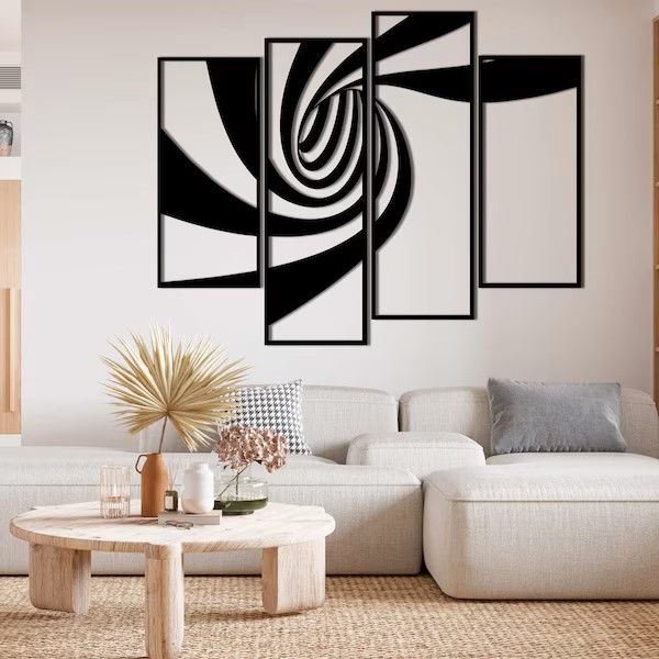 Metal Wall Art Four Panel