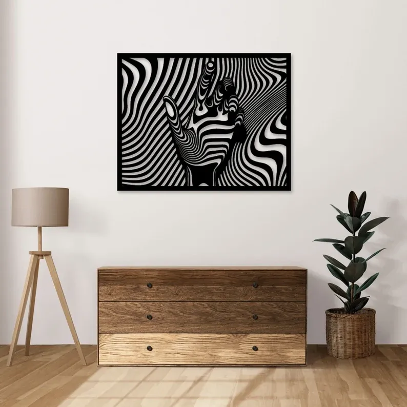 Metal Wall Art Abstract Hand