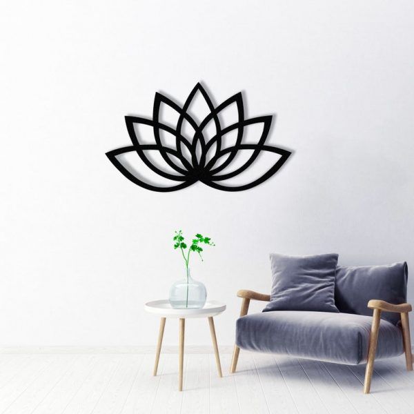 Metal Wall Art Lotus Large Flower
