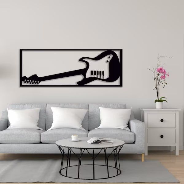 Metal Wall Art Electric Guitar