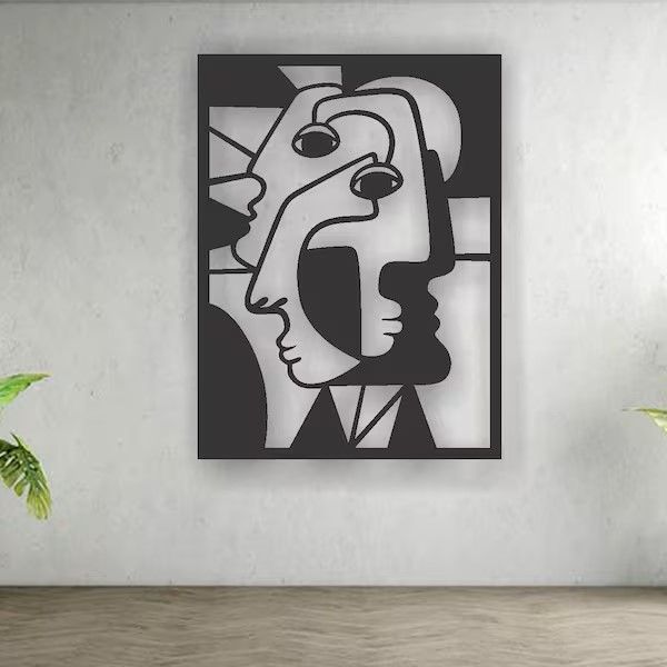 Metal Wall Art Lovers Abstract