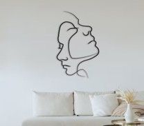 Metal Wall Art Minimal Face