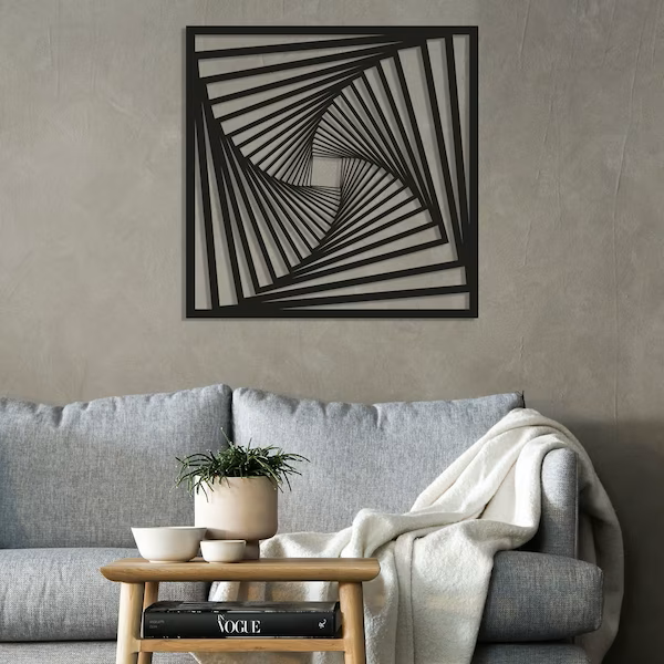 Metal Wall Art Twisted Squares