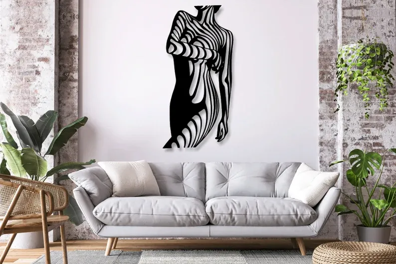 Metal Wall Art Woman Body