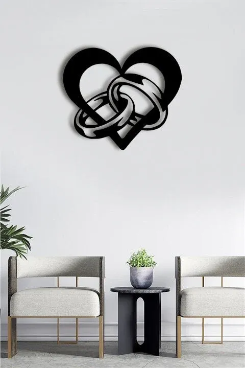 Metal Wall Art  Wedding Rings