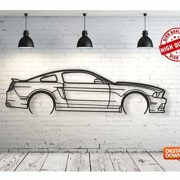 Metal Wall Art Ford Mustang RS