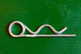 > COPIGLIE A "R" a doppia spira zincate  (misure in mm)