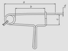 > SPILLONI CON MANICO zincati  (misure in mm)