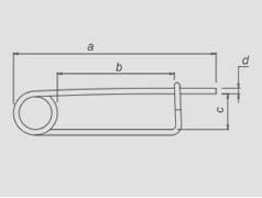 > SPILLONI SENZA MANICO zincati  (misure in mm)