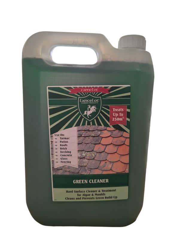 Lancelot Green Cleaner Concentrate - 5% DDAC Solution - Kills Mould, Algae and Lichen on Hard Surfaces