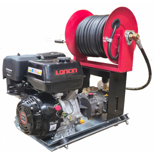 Loncin G420 21 LPM Powerwasher Skid Frame + 30M Reel