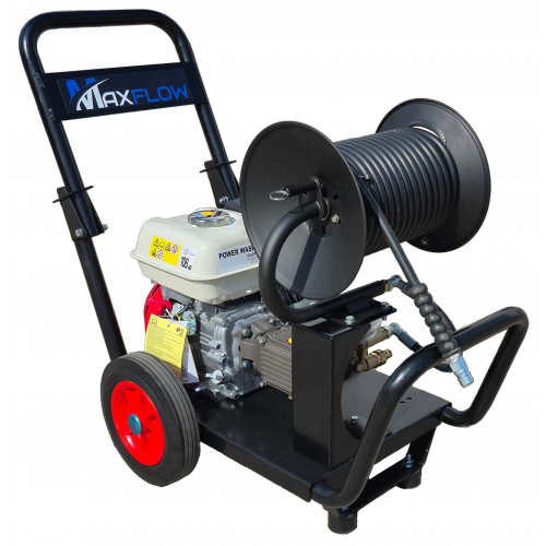 Semi-Industrial Pressure Washer - Honda GX200 12LPM Drop Handle Frame + Reel