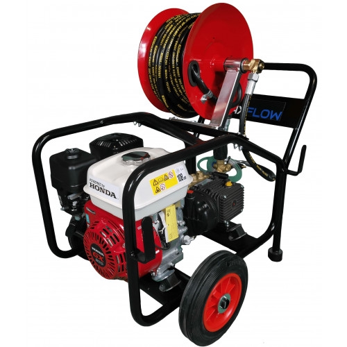 Semi-Industrial Pressure Washer - Honda GX200 14 LPM Cage Frame + 20M Reel