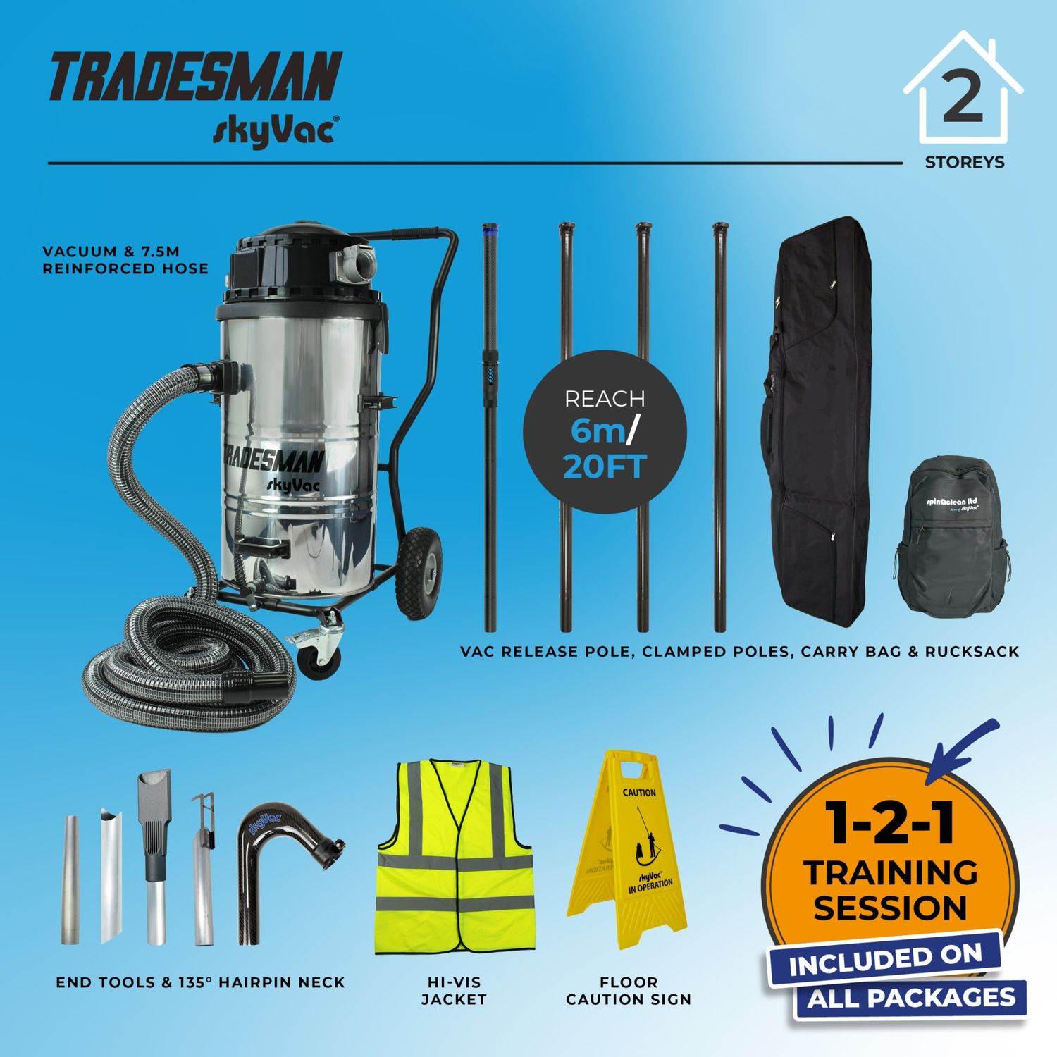 SkyVac Tradesman Gutter Vacuum SkyVac Tradesman Gutter Vacuum