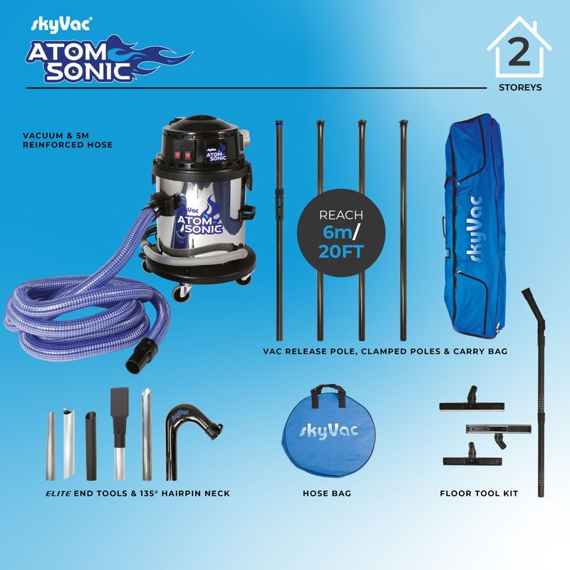 SkyVac Atom Sonic Gutter Vacuum
