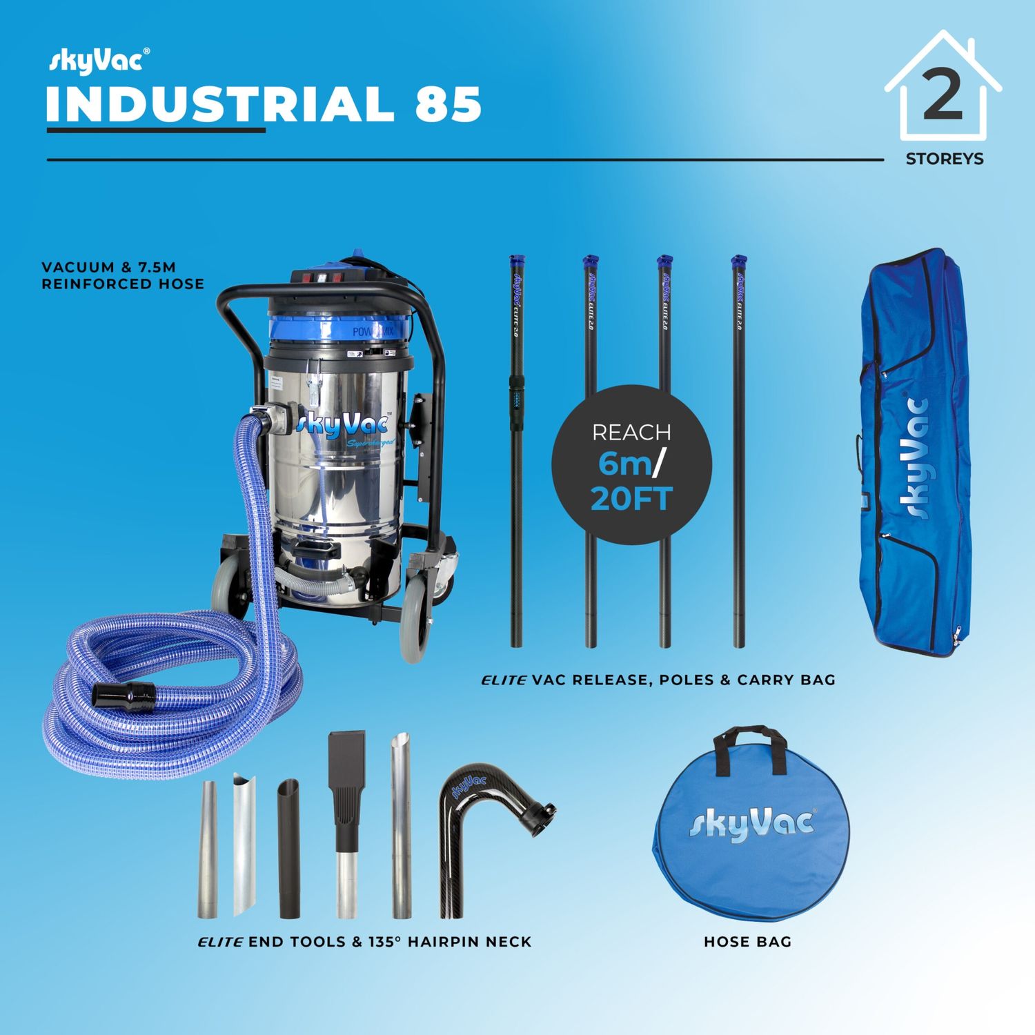 SkyVac Industrial 85 Gutter Vacuum SkyVac Industrial 85 Gutter Vacuum