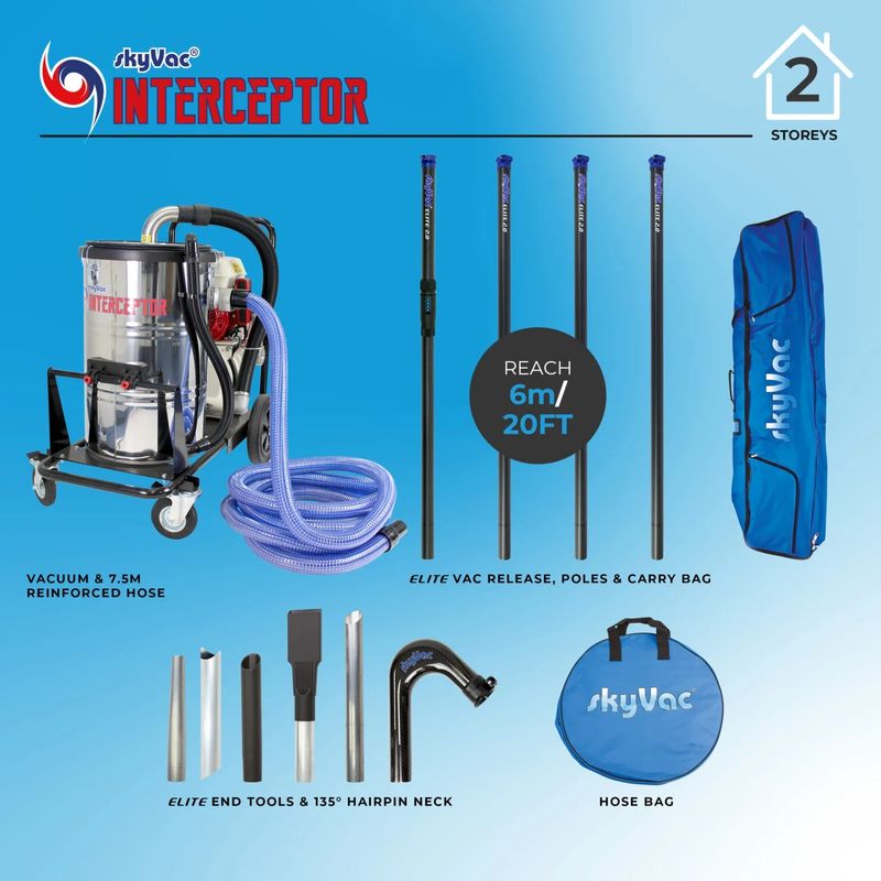 SkyVac Interceptor Gutter Vacuum