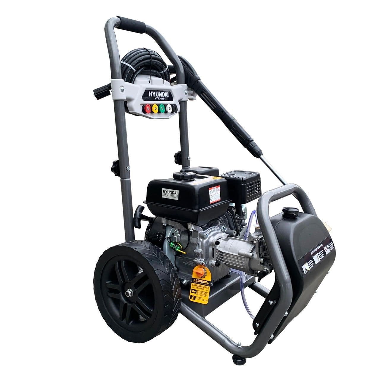 Hyundai 3400psi / 234 bar Petrol Pressure Washer, 9L/min, 7hp, 210cc with 10m Hose & Detergent Tank - HYW3400P