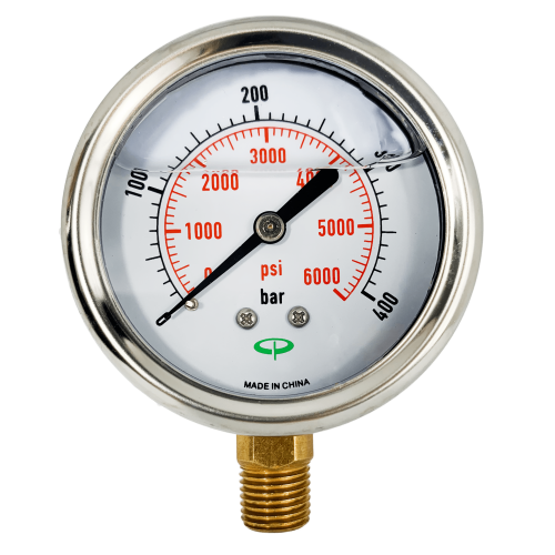400 Bar Metal Bottom Feed Gauge 63mm