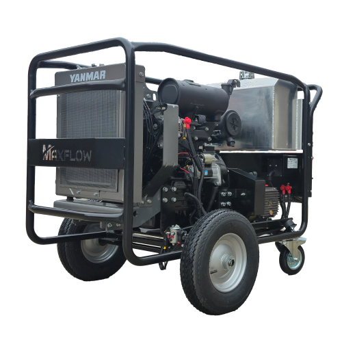 Maxflow Industrial Diesel Pressure Washer – Yanmar 3-Cylinder 35LPM 200 Bar Trolley Frame