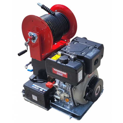 Maxflow Industrial Pressure Washer - Yanmar L100 21LPM Skid Frame + 30M Reel