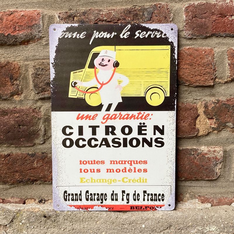 Blechschild Citroën Occasions Repro Vintage