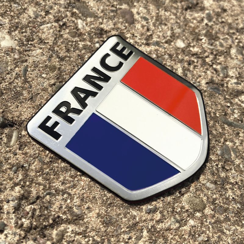 Geprägte Alu-Plakette Aufkleber Motiv France