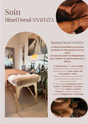 Rituel Dorsal ANAHATA 1 h à domicile