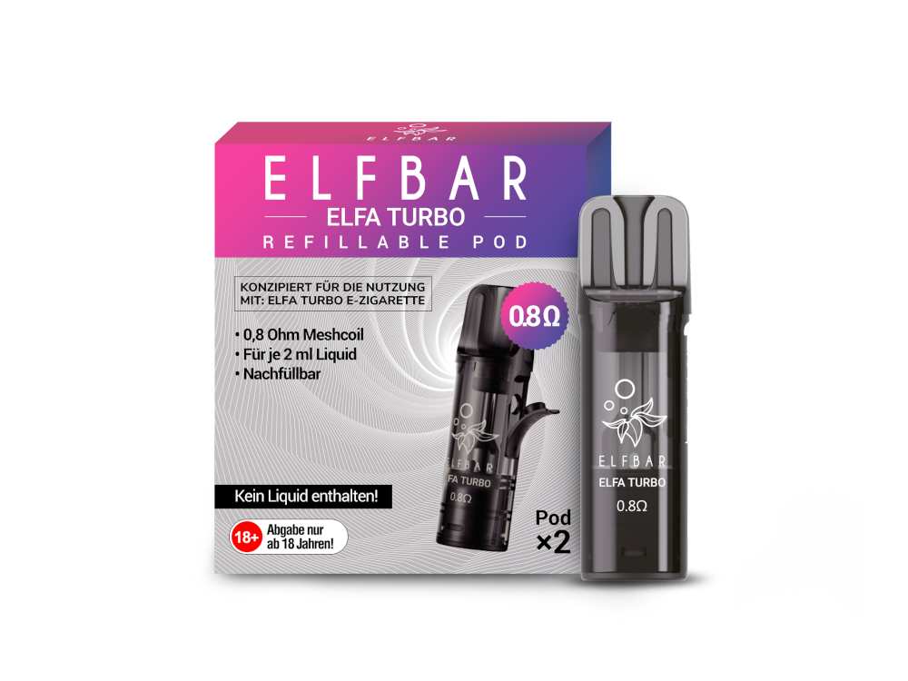 ELFBAR ELFA TURBO LEER-POD (2 STÜCK PRO PACKUNG)