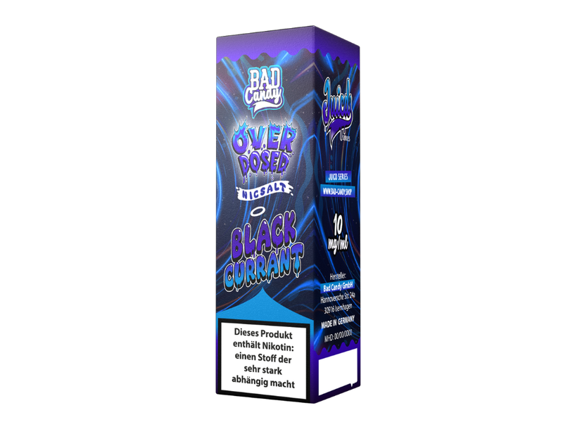 BLACKCURRANT - BAD CANDY  JUICD - NIKOTINSALZ LIQUID