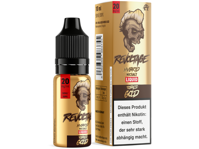 REVOLTAGE - TOBACCO GOLD HYBRID NIKOTINSALZ LIQUID